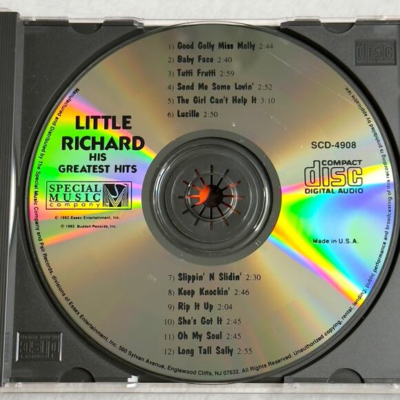 Little Richard His Greatest Hits CD 1992 Special Music Co Rock n Roll Classics - Picture 6 of 7
